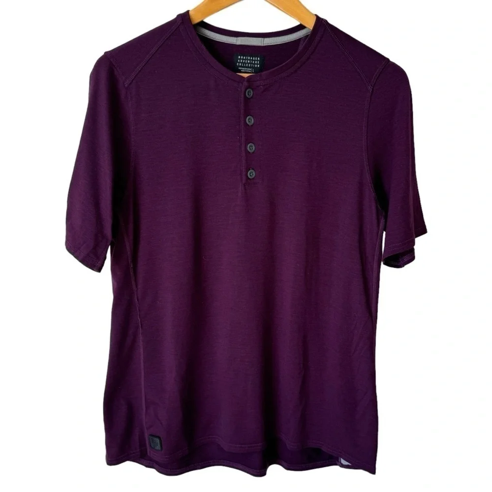 Bontrager Adventure Wool Blend Henley Top Purple Cycling Hiking Women's Size L - Picture 2 of 9